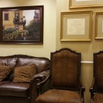 Interior Photo: Jacksonville FL periodontal office waiting room with rich furniture