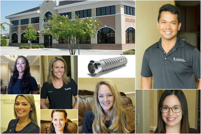 Photo collage: Dental Implant, Periodontist, Periodontal Staff in Jacksonville FL